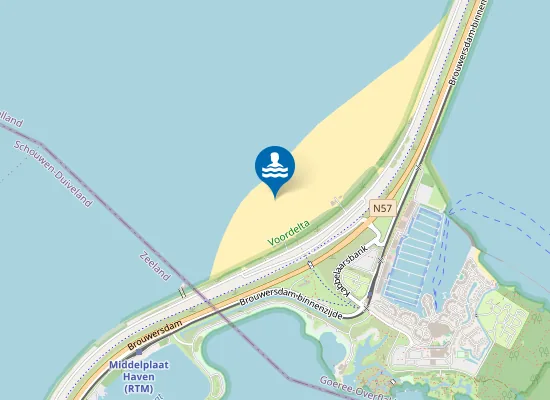 Map of Brouwersdam Kabbelaarsbank