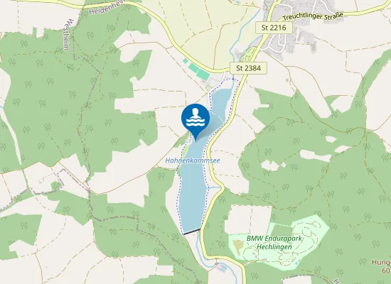 Map of HAHNENKAMMSEE HEIDENHEIM BADESTRAND