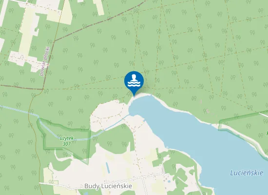 Map of Kąpielisko Harcerskiej Bazy Obozowej Lucień w miejscowości Lucień
