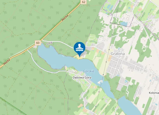 Map of JEZIORO GÓRSKIE (KĄPIELISKO PRZY PLAŻY PATELNIA)