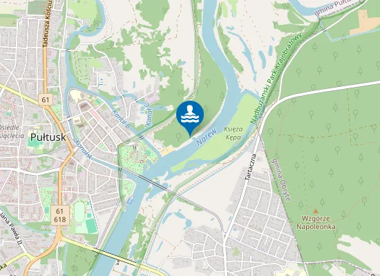 Map of PLAŻA MIEJSKA NAD RZEKĄ NARWIĄ