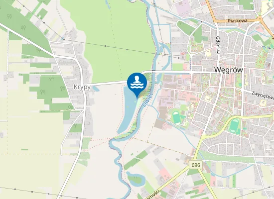 Map of KĄPIELISKO MIEJSKIE ZALEW NAD LIWCEM K/WĘGROWA