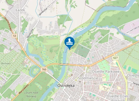 Map of KĄPIELISKO MIEJSKIE W OSTROŁĘCE