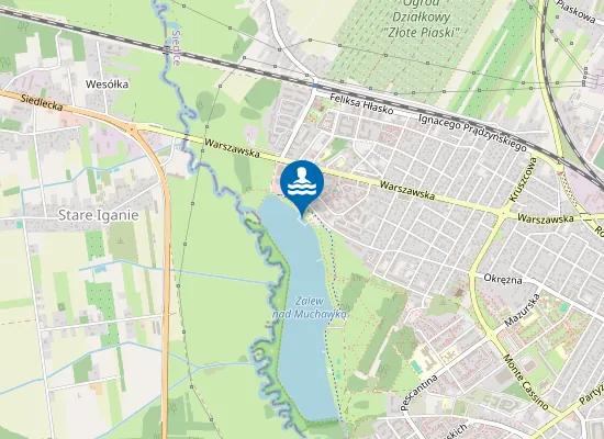 Map of Kąpielisko Miejskie nad Zalewem Muchawka