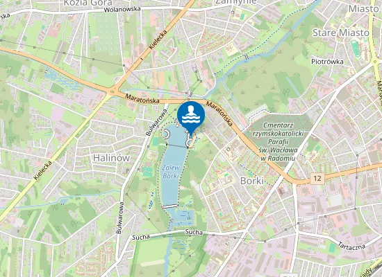 Map of Kąpielisko nr 1 Borki