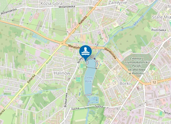 Map of Kąpielisko nr 2 Borki