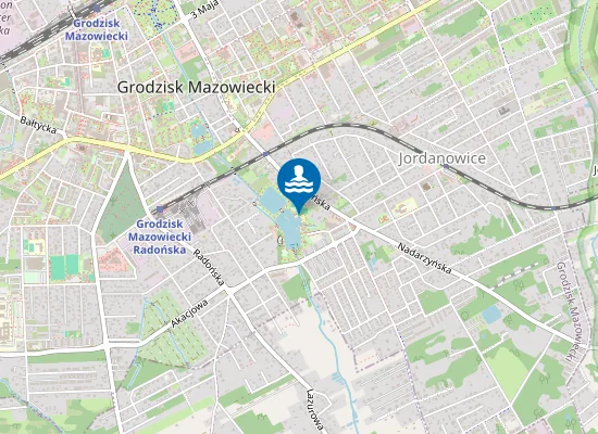 Map of KĄPIELISKO NA TERENIE STAWÓW WALCZEWSKIEGO W GRODZISKU MAZOWIECKIM PRZY UL. NADARZYŃSKIEJ