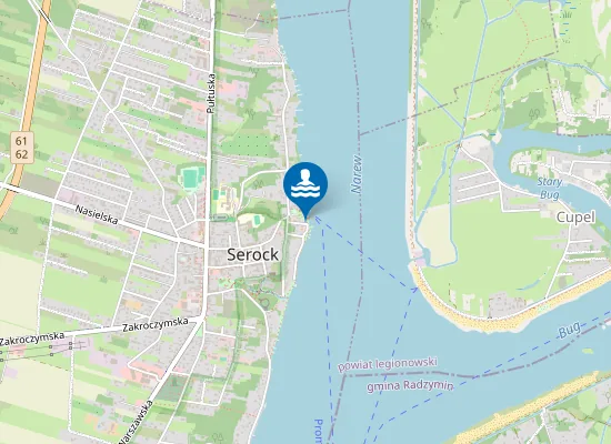 Map of PLAŻA MIEJSKA W SEROCKU UL. RETMAŃSKA, 05-140 SEROCK