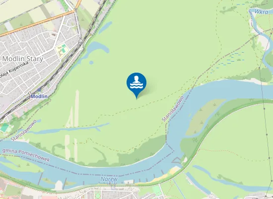 Map of Kąpielisko przy Nowodworskim Wodnym Ochotniczym Pogotowiu Ratunkowym