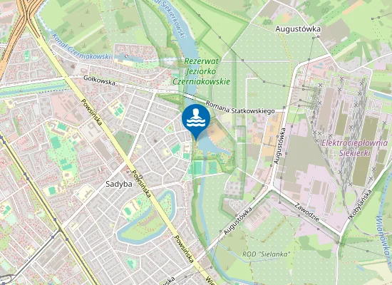 Map of JEZIORKO CZERNIAKOWSKIE