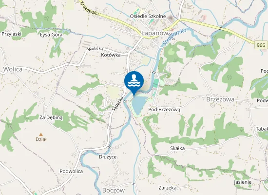 Map of KOMPLEKS SPORTOWO-REKREACYJNY ZALEW W ŁAPANOWIE