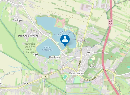 Map of ZALEW NA PIASKACH - KRYSPINÓW