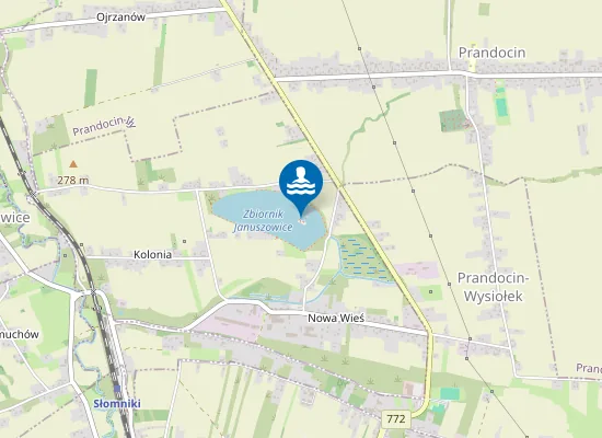 Map of Kąpielisko w Strefie rekreacji w Januszowicach