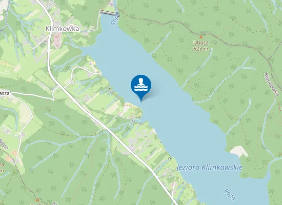 Map of KĄPIELISKO STRZEŻONE W KLIMKÓWCE