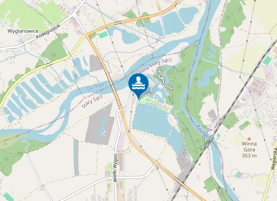 Map of KĄPIELISKO PARKU WODNEGO STAWY