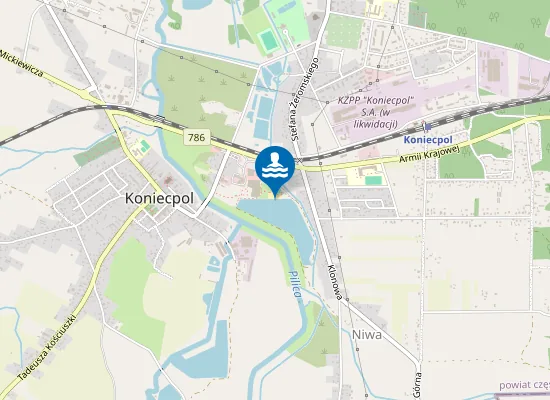 Map of Zalew Koniecpolski