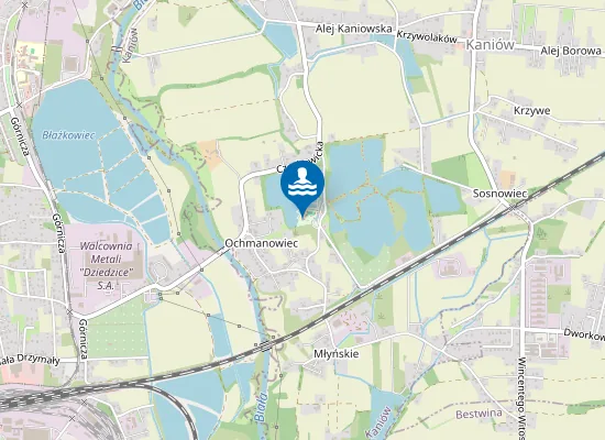 Map of KĄPIELISKO OŚRODKA REKREACJI I SPORTÓW WODNYCH W KANIOWIE