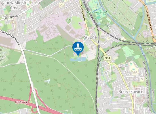 Map of Kąpielisko Park Słupna