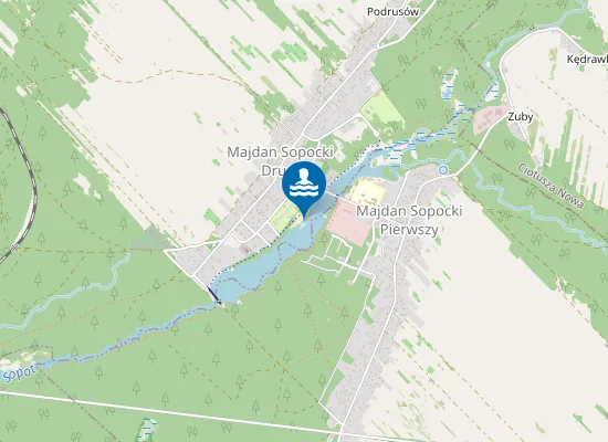 Map of KĄPIELISKO PRZY MOLO W MAJDANIE SOPOCKIM DRUGIM