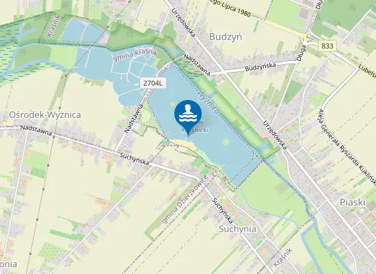 Map of KĄPIELISKO NA ZBIORNIKU ZALEW KRAŚNICKI