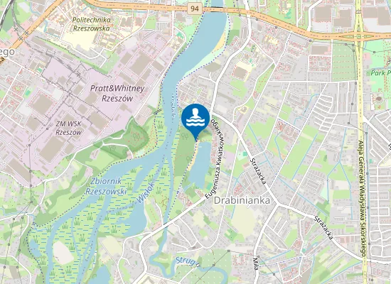 Map of KĄPIELISKO MIEJSKIE PRZY UL. KWIATKOWSKIEGO W RZESZOWIE