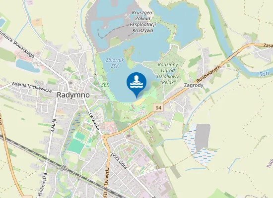 Map of KĄPIELISKO MIEJSKIE ZEK RADYMNO