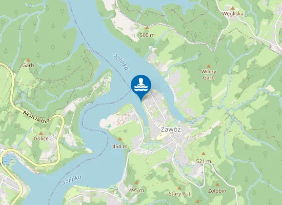 Map of Zielona Plaża - Zawóz