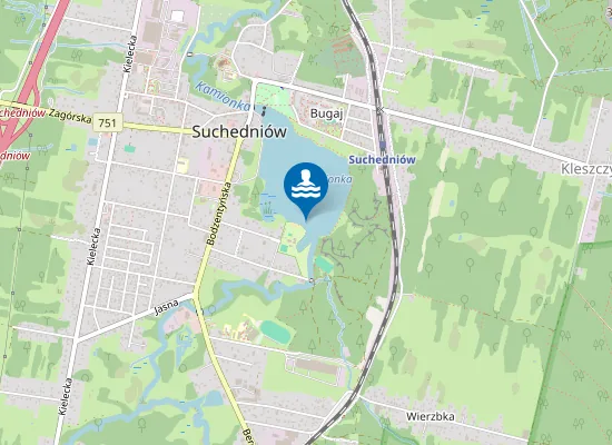 Map of KĄPIELISKO OŚRODKA SPORTU I REKREACJI W SUCHEDNIOWIE PRZY UL. OGRODOWEJ 11