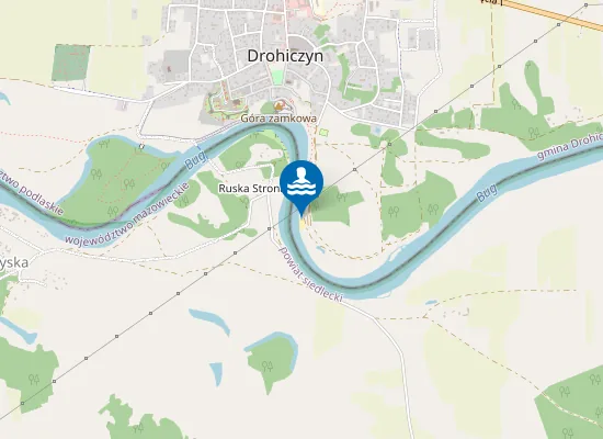 Map of KĄPIELISKO NA RZECE BUG PRZY UL. SZMITA W DROHICZYNIE