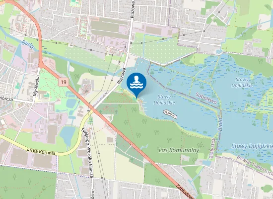 Map of PLAŻA MIEJSKA NA TERENIE OŚRODKA SPORTÓW WODNYCH DOJLIDY