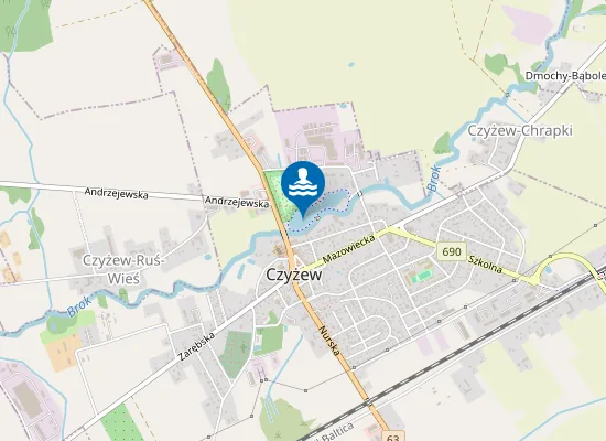 Map of KĄPIELISKO MIEJSKIE W CZYŻEWIE