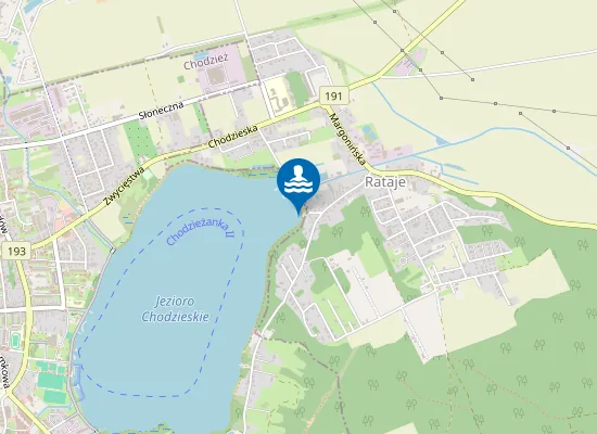 Map of KĄPIELISKO PRZY JEZIORZE MIEJSKIM W CHODZIEŻY