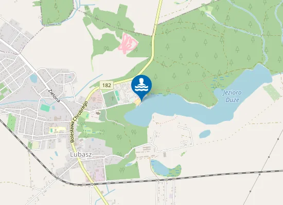 Map of Kąpielisko na Jeziorze Dużym na obszarze Gminnego Ośrodka Kultury w Lubaszu