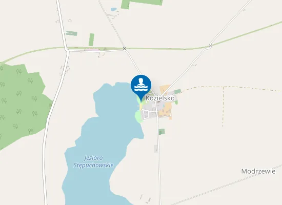 Map of KĄPIELISKO GMINNE W KOZIELSKU NAD JEZIOREM STĘPUCHOWSKIM