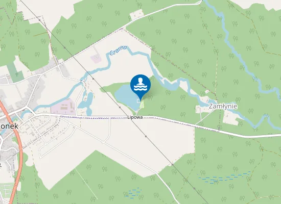 Map of KĄPIELISKO MIEJSKIE NAD JEZIOREM BĄK W OKONKU