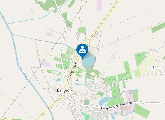 Map of PLAŻA MIEJSKA W KRZYWINIU