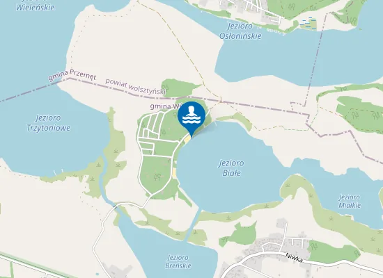Map of KĄPIELISKO BRENNO OSTRÓW NAD JEZIOREM BIAŁYM