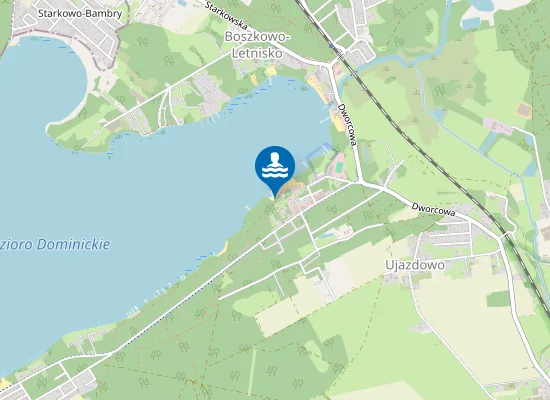 Map of Kąpielisko PUDEŁKOWO na Jeziorze Dominickim