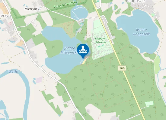 Map of KĄPIELISKO NA JEZIORZE MIERZYŃSKIM