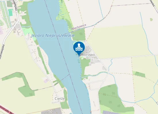 Map of KĄPIELISKO OWOCOWA PLAŻA W ZBOROWIE