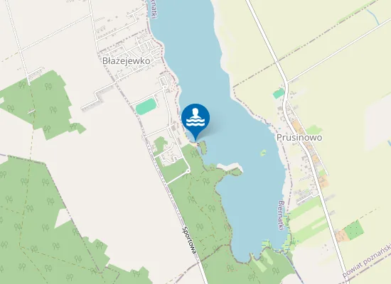 Map of Kąpielisko OAZA BŁAŻEJEWKO nad Jeziorem Bnińskim w Błażejewku
