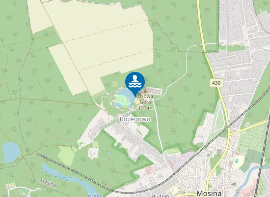 Map of KĄPIELISKO GLINIANKI NA ZBIORNIKU WODNYM GLINIANKI OBRĘB MOSINA