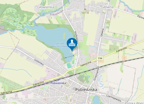 Map of KĄPIELISKO POBIEDZISKA NA JEZIORZE BIEZDRUCHOWO