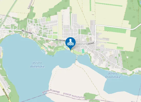 Map of Kąpielisko Gminna plaża Osłonin