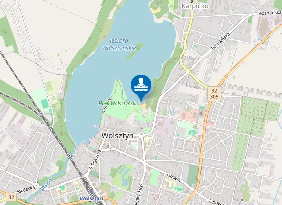 Map of KĄPIELISKO W PARKU MIEJSKIM W WOLSZTYNIE