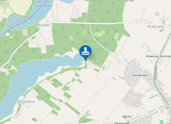 Map of Kąpielisko na Jeziorze Wilczyńskim zlokalizowane w Gminnym Ośrodku Sportu i Rekreacji w Wilczynie