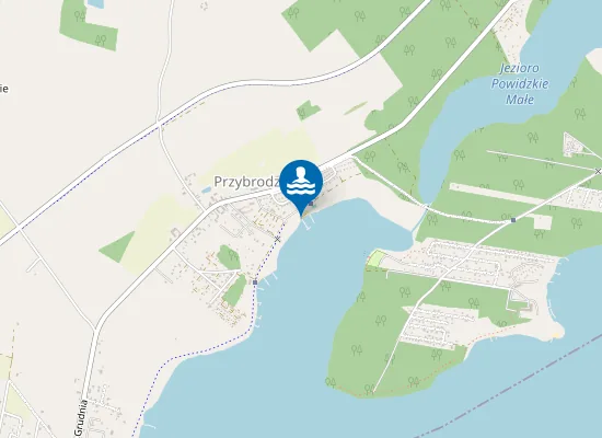 Map of Kąpielisko na Jeziorze Powidzkim w Przybrodzinie