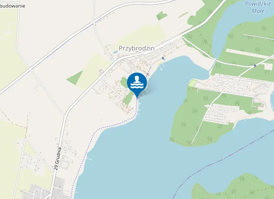 Map of Kąpielisko na Jeziorze Powidzkim Przybrodzin Wojskowa w Przybrodzinie