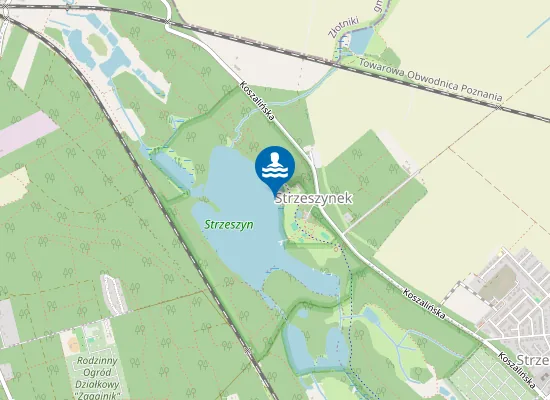 Map of KĄPIELISKO STRZESZYNEK NA JEZIORZE STRZESZYŃSKIM