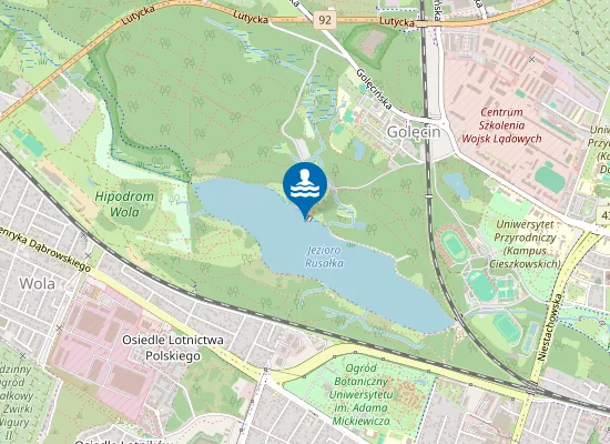 Map of KĄPIELISKO RUSAŁKA NA JEZIORZE RUSAŁKA